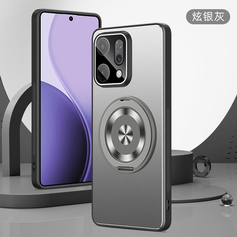OPPO Reno11 Golden Shield Mobile Phone Case Lens All-inclusive Reno11Pro Rotating Stand Protective Case Hard