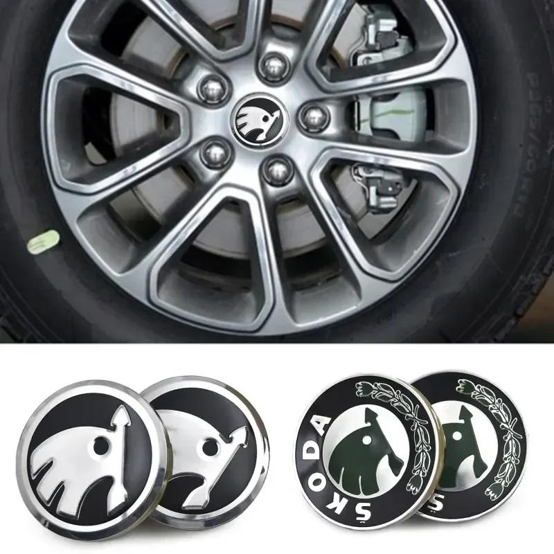 Hxrbn0 56/60/65mm Metal for Skoda Logo Car Wheel Center Caps Fabia Rapid Kodiaq Octavia 2 A7 Tour RS Superb Kamiq Yeti Karoq Decoration