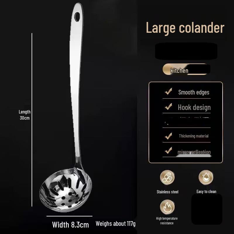 

Zhi Shi Thickened Stainless Steel Long Handle Kitchen Ladles & Strainers