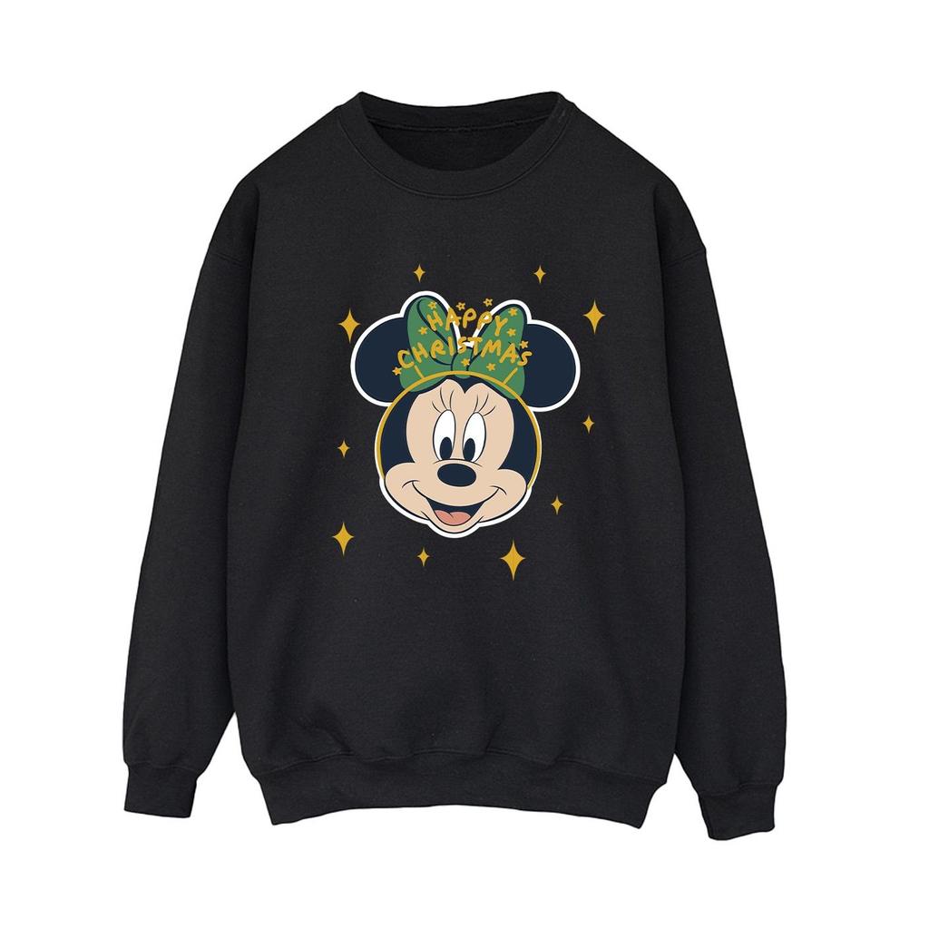 Disney Womens/Ladies Minnie Mouse Happy Christmas Sweatshirt