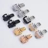 18mm Edelstahl Faltschließe für AP Modifikation GA2100 Schmetterlingsschließe Silber Schwarz Gold für Gummi Leder Uhrenarmband