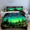 "Starry Night Forest Decor Set" Soft Comfortable Duvet Cover Bedding Set Included 1*Duvet Cover & 2*Pillowcases, Gift