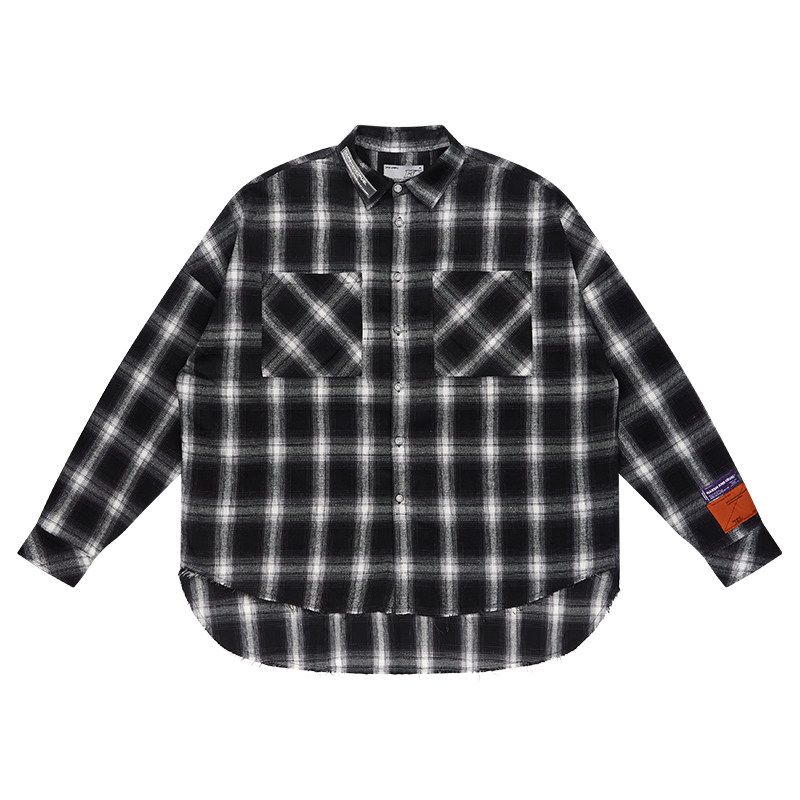 Trendy Deng Wei Same Profile Flannel Plaid Shirt