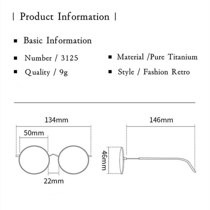 Retro Ultra Light Pure Titanium Round Frame Reading Glasses For Men Women Anti Blue Light Radiation Presbyopic Glasses