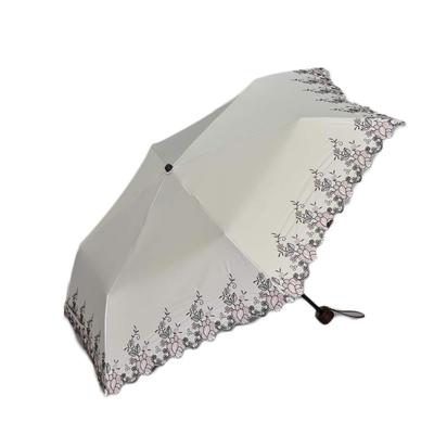 Guarda-chuva Genuíno Works Chieflace Dobrável 6 Varetas Off-White Fácil de Abrir/Fechar, Varetas, Leve