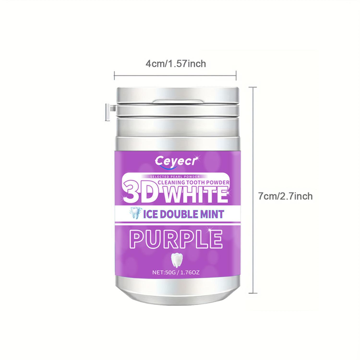 

V34 Фиолетовый Освежающий Отбеливающий Порошок для Зубов - 3-дневное Удаление Пятен 50ml box фиолетовый