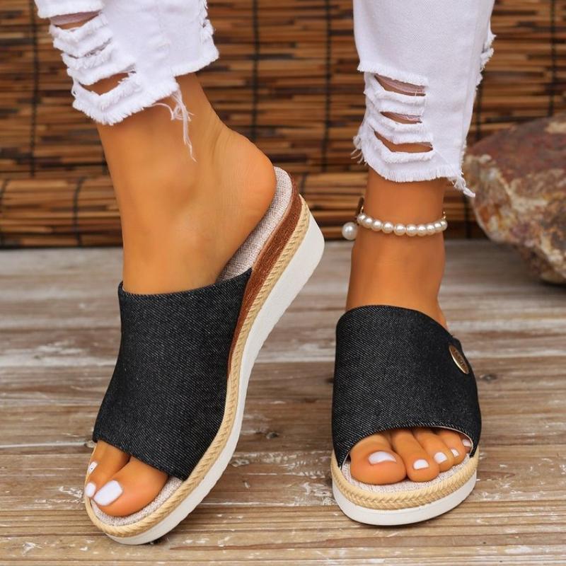 2026 Women's High Heels Slippers Summer Beach Platform Wedge Sandals Fashion Open Toe Outdoor Ladies Slides Sandalias Mujer