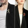 Exquisite Unicorn Accessory Retro Brooch Rhinestones Inlaid Lapel Pin Artistic