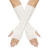 Knitted Arm Sleeves Gloves Twists Decorative Pattern Arm Sleeve Gloves Gothic Mittens  Outdoor