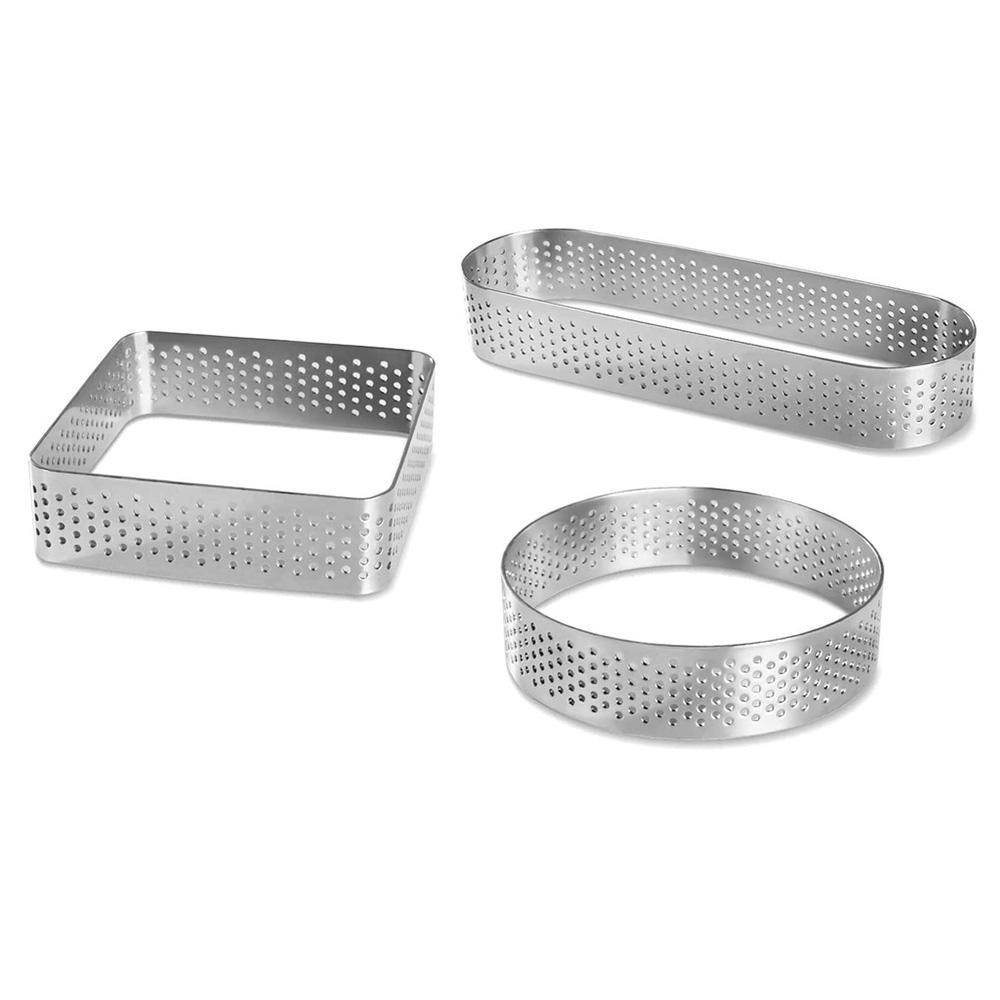 7/8/9.4/13 CM Stainless Steel Oval Tart Mold Ring Tartlet Cake Mousse Molds Cake Tart Ring Mold Round Cake Baking Tools