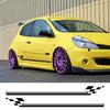 2PCS Racing Style Car Side Door Skirt Stickers For Renault Clio RS R.S. 18 4 5 2012-2024 Auto Tuning Vinyl Decals Accessories