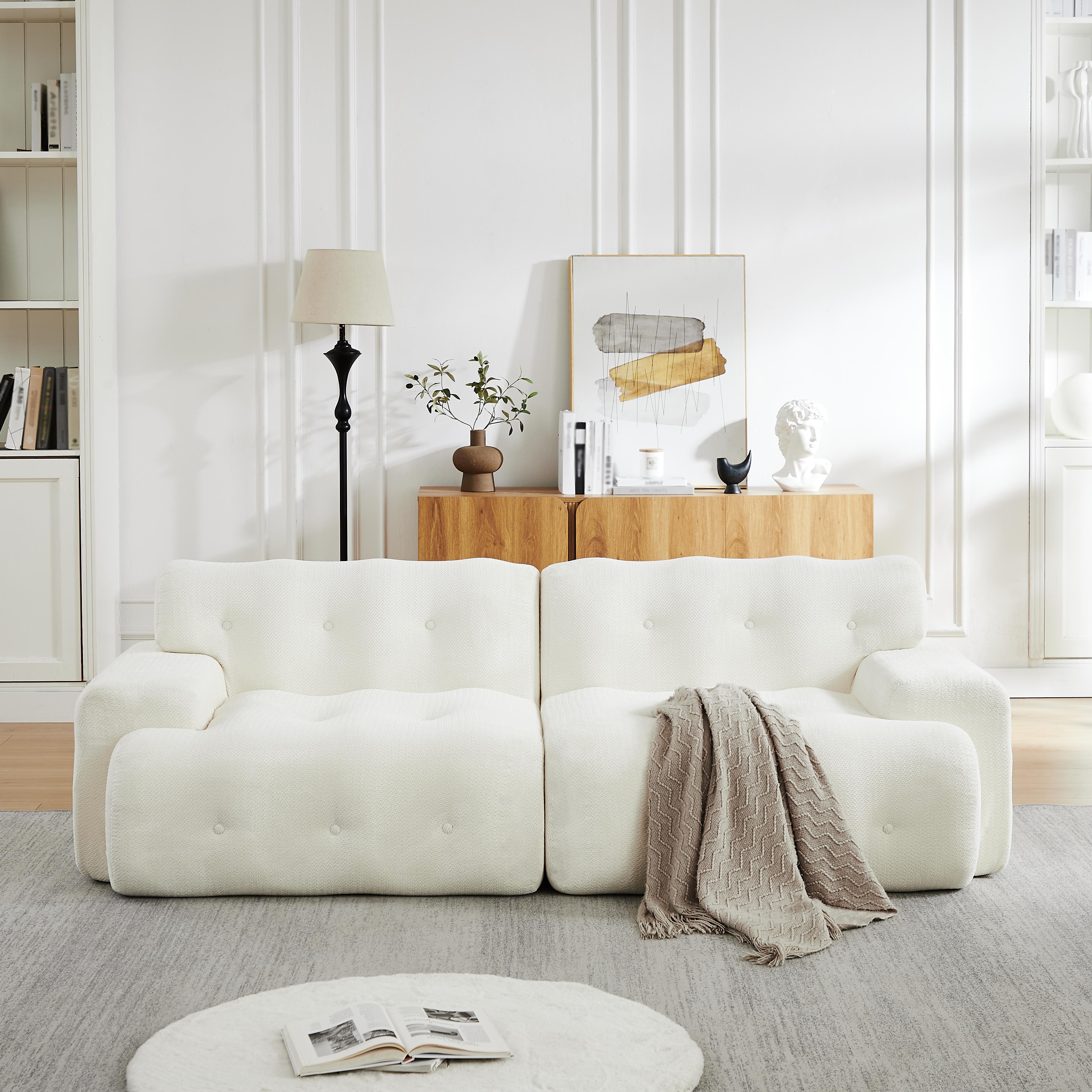 Cloud Sofa, Oversized Two-Seater, Wide Armrests
