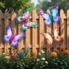 Artistic Iron Wall Hangings Metal Butterfly Decorations, Garden Art Sculpture, Decorative Yard Figures Weatherproof Hanging Decor for Patio Fence Home