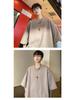 Men's 2023 Summer Seven-Sleeve Pure Cotton T-Shirt - White Trendy American Heavyweight Design