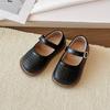Girls' 2026 Spring/Autumn Leather Soft Sole Princess Loafers - Breathable, Closed-Toe Versatile Shoes