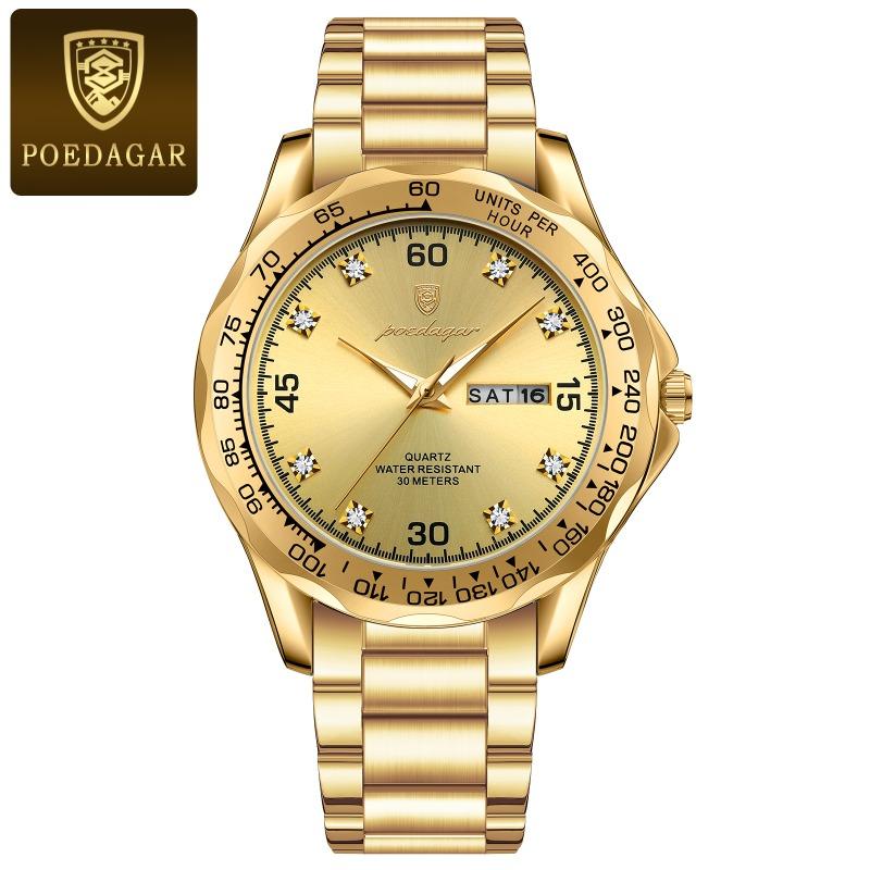 Top Brand Luxury Men's Watch New Waterproof Steel Band Quartz Waterproof Luminous Wrist Watch