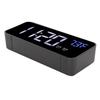 LED Digital Alarm Clock Thermometer with Snooze USB Charging Bedroom Office DecorationBlack
