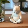 1Pc Chubby Meditating Frog Zen Frog Figurines Capybara Statue Spiritual Animal Sculpture Home Office Decor A Perfect Gift
