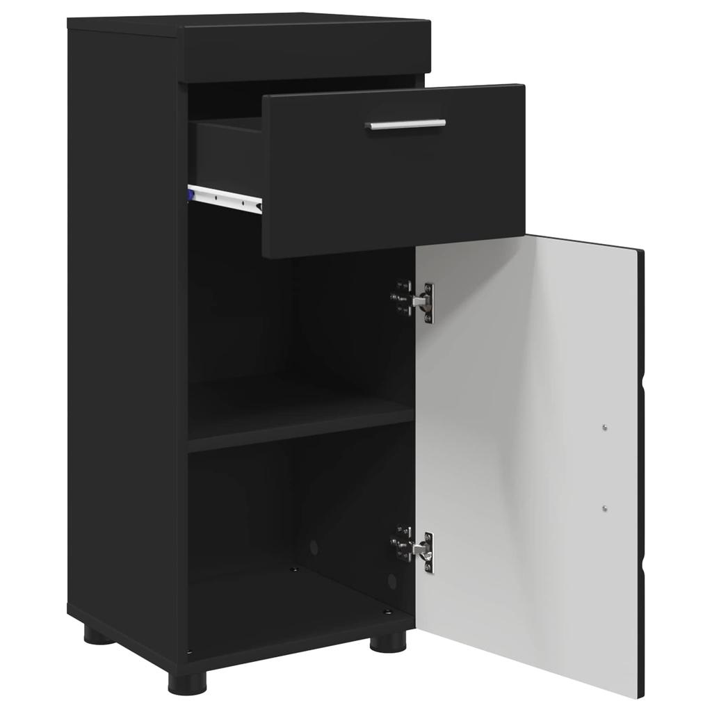 Bathroom Cabinet Set TULUM Black 37 X 31.5 X 82 Cm