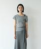 Loutaideu Tube Top Off-Shoulder T-Shirt Set Up [Grey]