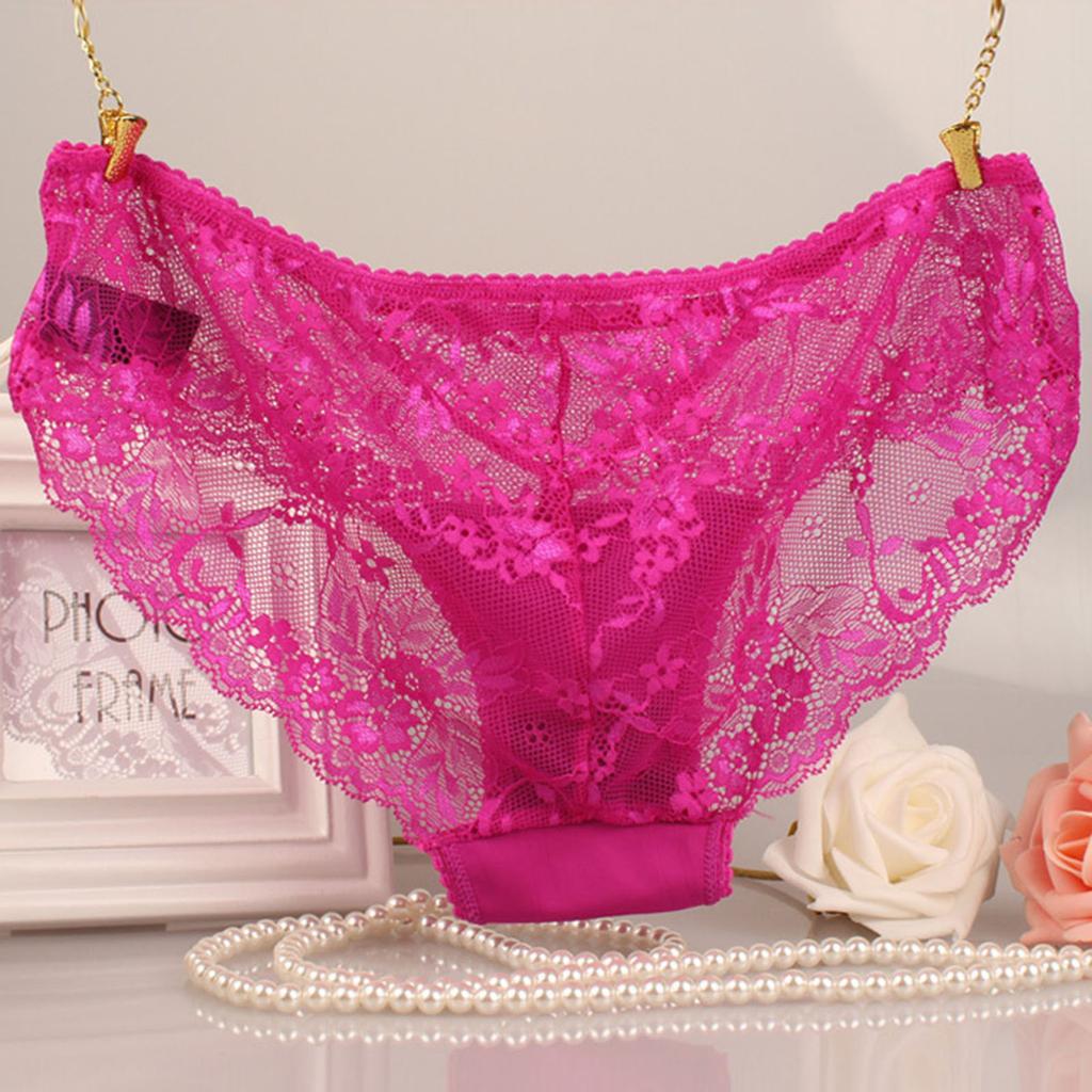 Women Sexy Lace See-Through Breathable Fashion Panties Briefs Lingerie Underwear