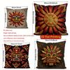 2D Aztec Sun God Print Throw Pillow Covers Pattern Cushion Cover Suitable For Sofa Bedroom Car Pillow Cover