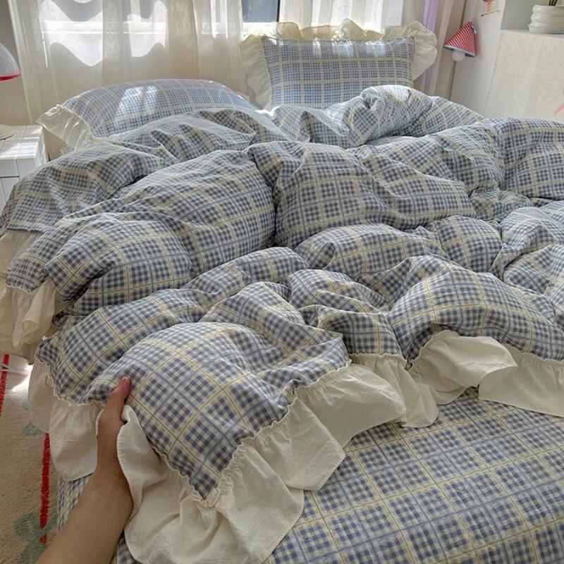 Princess Style Wrinkled Gauze Christmas Tree Bedding Set