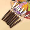 7Pcs/Set Painting Spatula Kit with Wooden Handle Stainless Steel Oil Painting Art Palette Color Mixing Scraper Painting Accessories