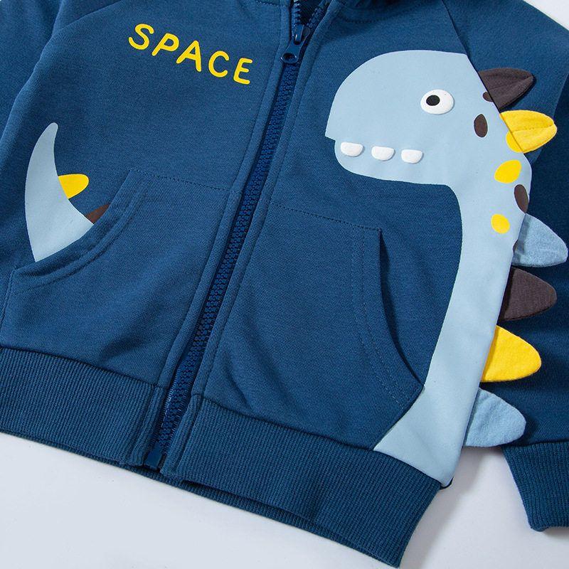 Three-Dimensional Dinosaur Hoodie Sweater Cotton Terry Children's Clothing