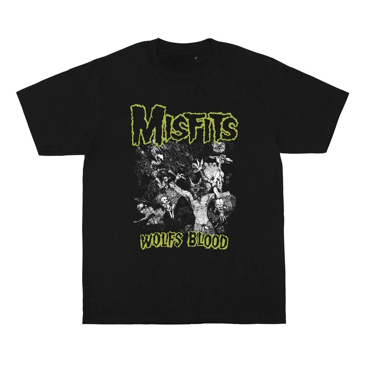 

Misfits Tshirt Wolfs Blood Hardcore Punk Rock Band Is A Casual Tshirt Luxury Band Brand for Both Men and Women Top 2026 New XL