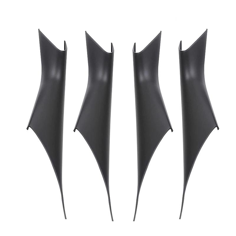 Left&Right Car Inner Door Pull Handle Cover For BMW 5 Series G30 G38 2018    2022 2023 Matte Black