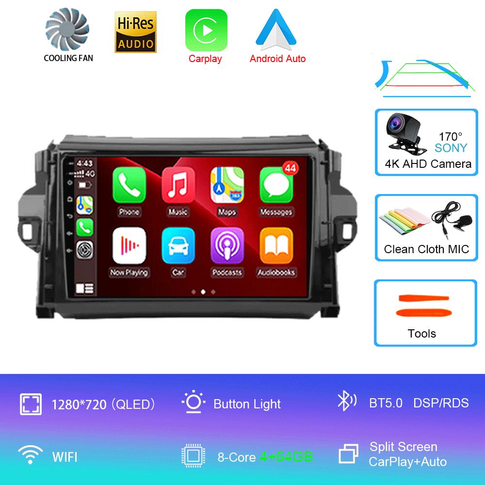 Android 14 For Toyota Fortuner 2 2015 2016 2017 2018 2019 2020 Car Radio Stereo Multimedia Navigation GPS Carplay 2 din Headunit