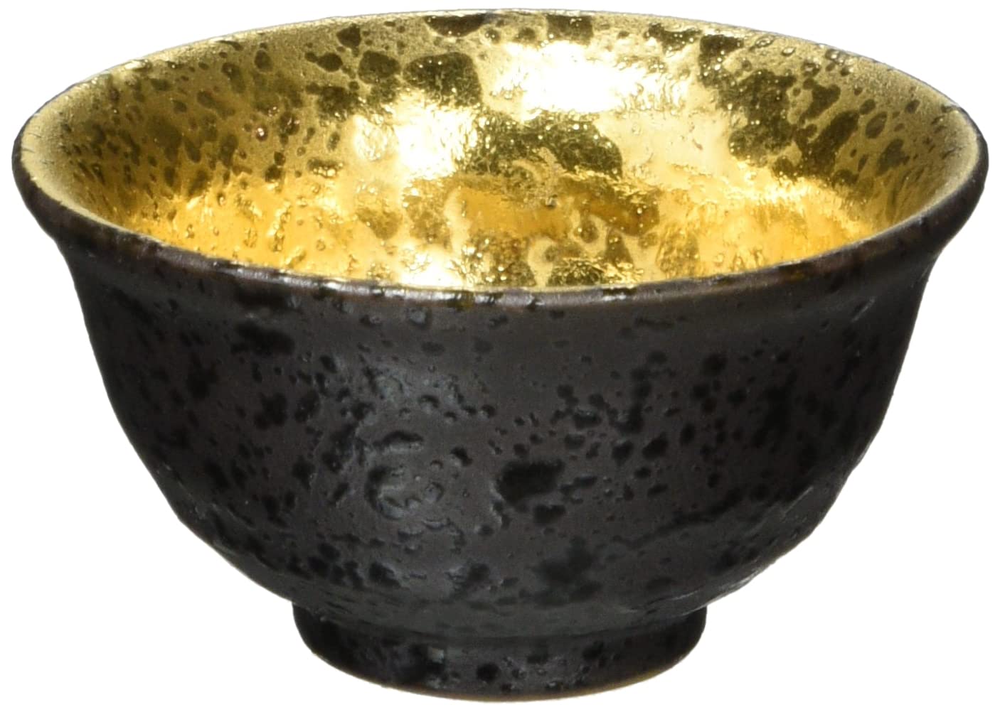 Yamashita Kogei Sake Flat x 739806373 (Yamashita Crafts) Cup, Gold-Rimmed Cup, 6.5 3.4 cm, Approx. 50cc, чёрный