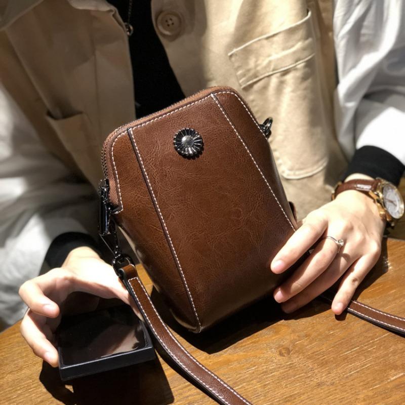 Geantă mică pentru femei, geantă de umăr unică, geantă crossbody pentru femei, geantă ușoară de lux de nișă, geantă de telefon mobil din piele de vacă Sense, geantă de umăr pentru femei