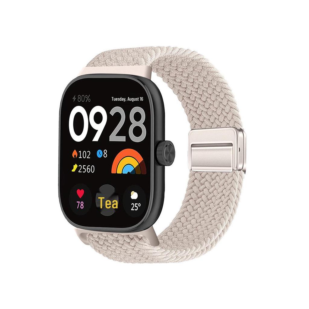 Compatible with Xiaomi Band 8/9 Pro and Redmi Watch 4/5/6: Magnetic Buckle Woven Strap