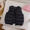 2026 Autumn/Winter Kids' Lightweight Cotton Vest: Unisex Korean Style Warm Solid Color Cape for Toddlers