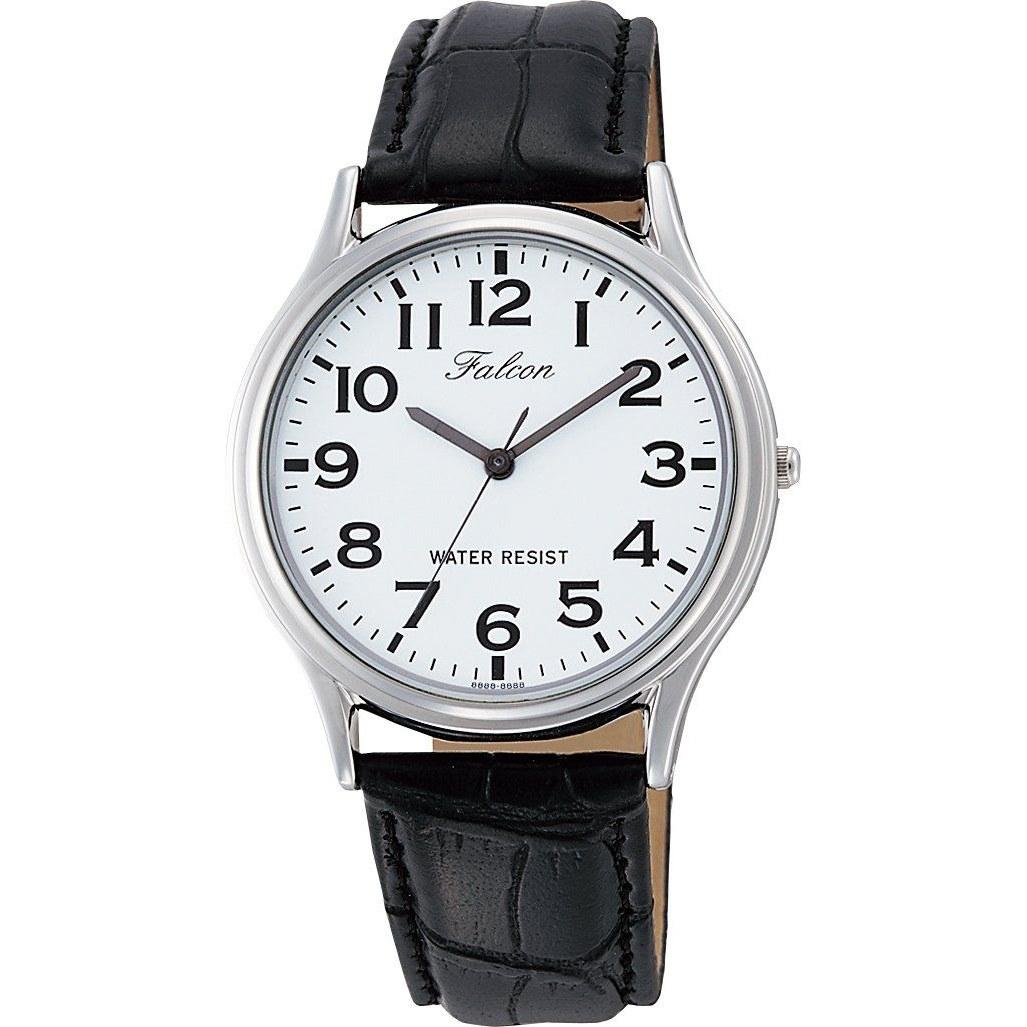 Citizen QQ Wristwatch Analog Waterproof Leather Belt Q998-304 Mens White