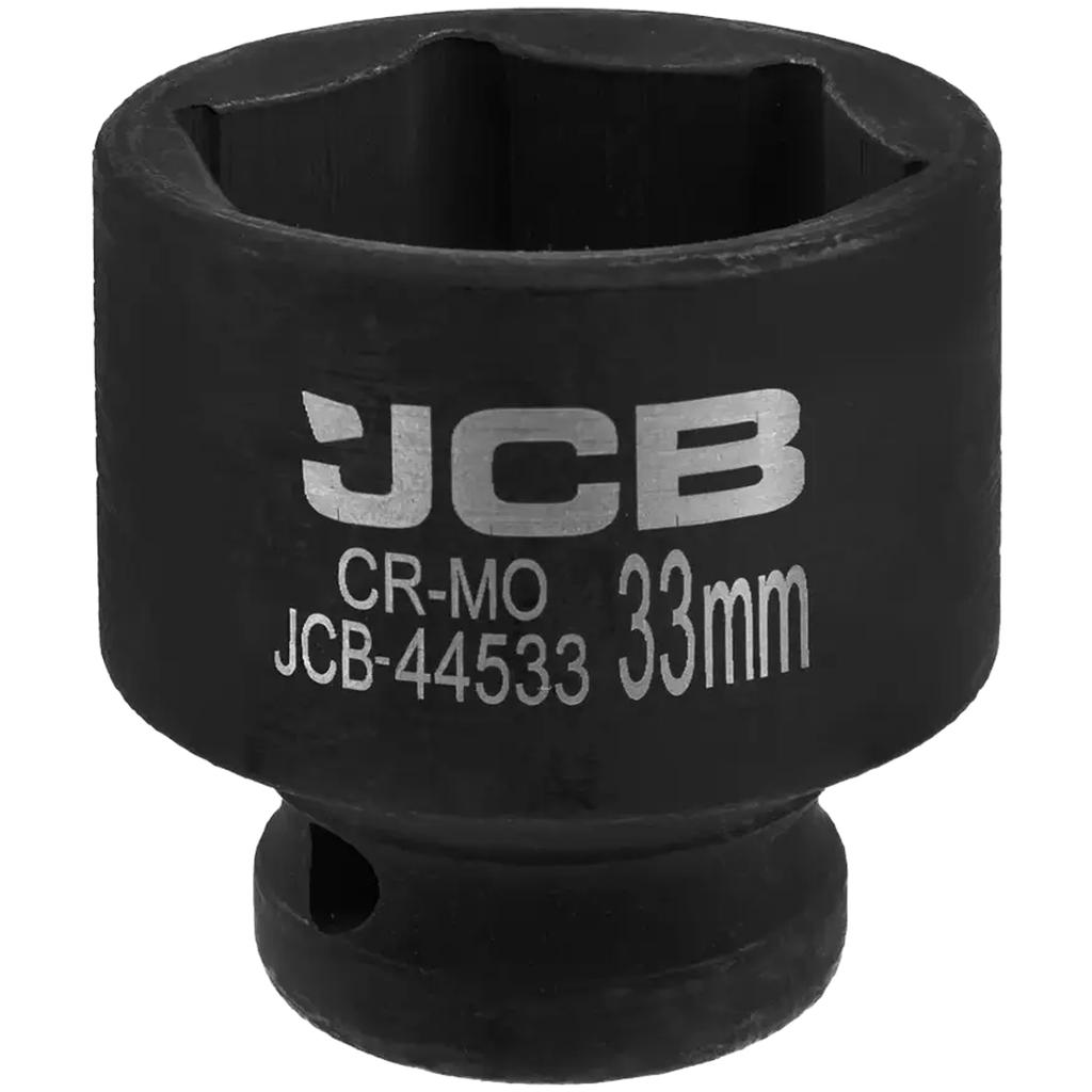 JCB Impact Socket 1/2" 33mm 6-Point Cr-Mo Socket Wrench
