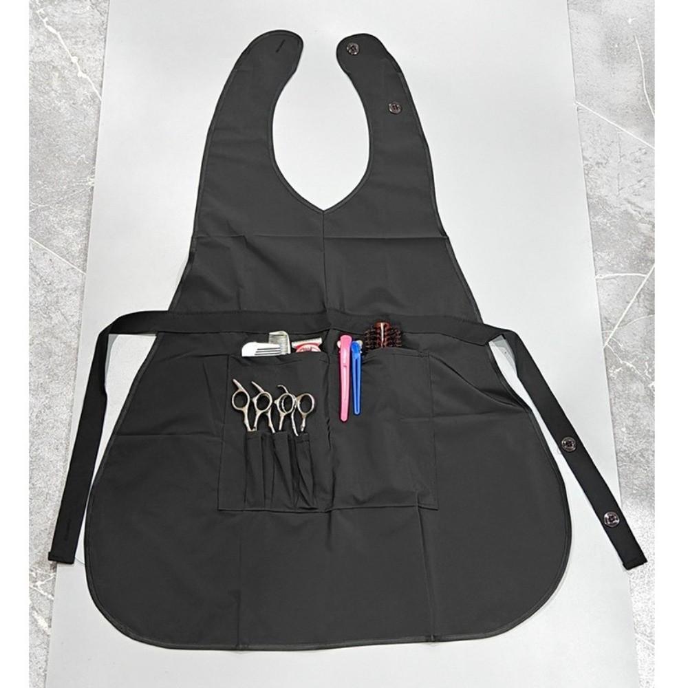 Adjustable Black Stylist Apron Waterproof Barber Shop Work Clothes  for Pet Grooming
