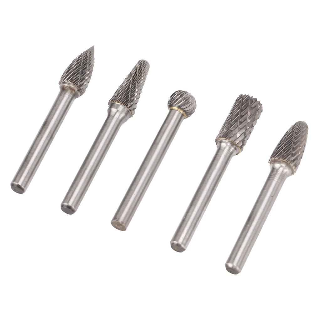 5 Stück 14 Zoll 6 mm Kopf Rotierfräser Wolframstahl Schleiferfeilen für Metall Holzschnitzerei