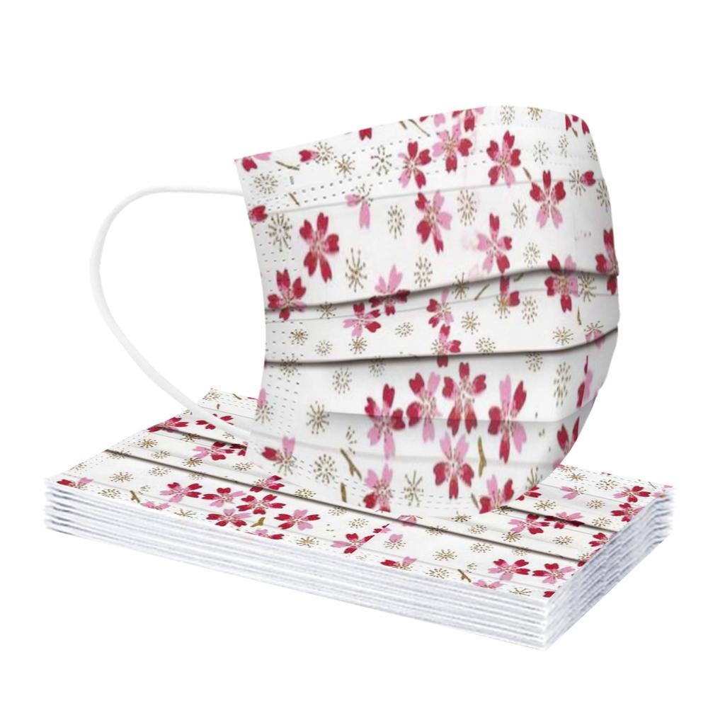 Voksenmaske Engangsansiktsmaske Industriell 3-lags øreløkke 10/20/30/40/50/100 STK