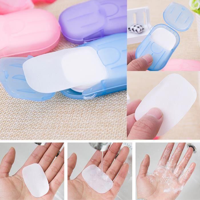 SAOSIS 400pcs-20set Bathroom Counter Storage Portable Washing Hand Bath Travel Scented Foaming Small Soap Box Paper