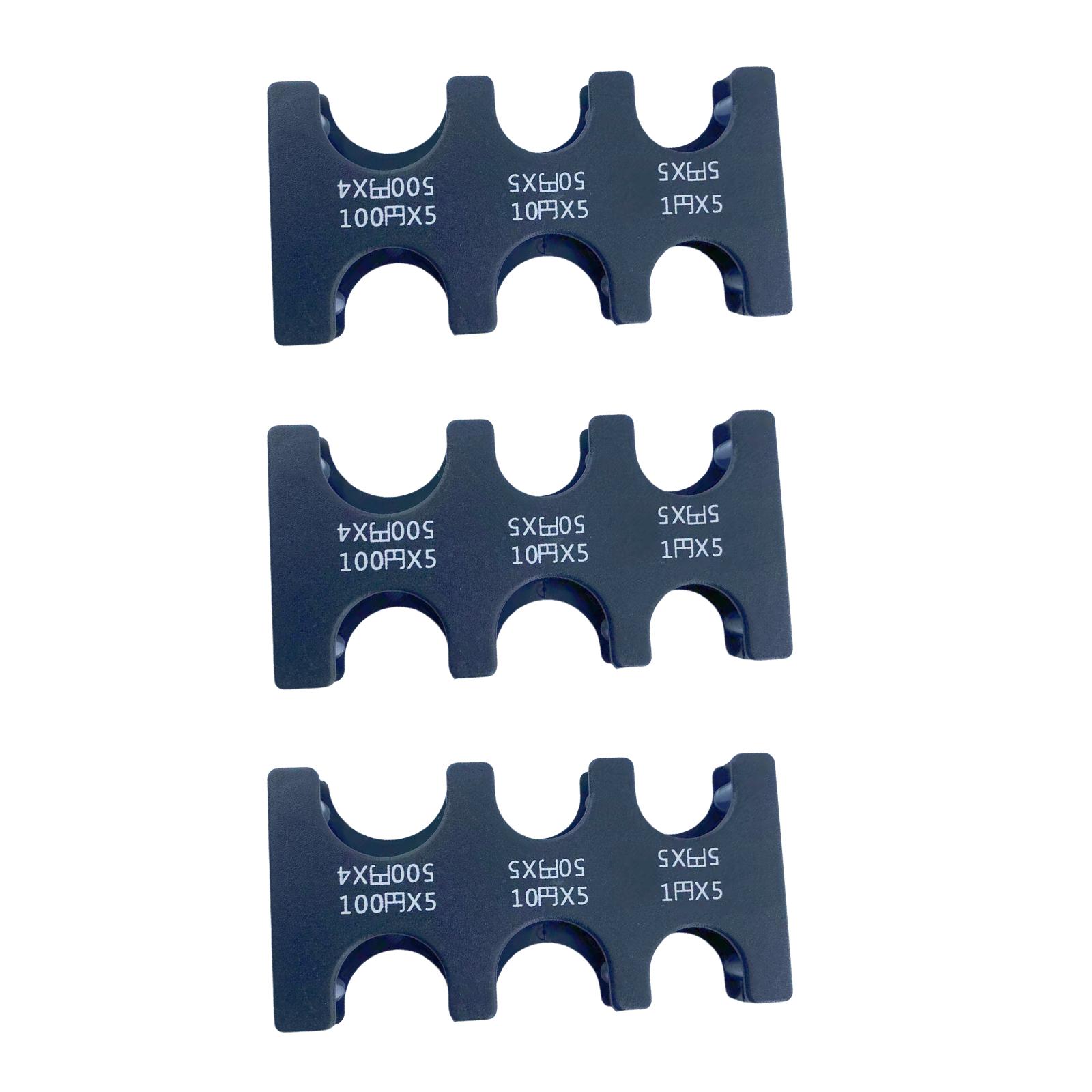 

3 шт. японских иен монет органайзер жесткий футляр портативный монетоприемник с 6 слотами для эффективного хранения и быстрого доступа чёрный