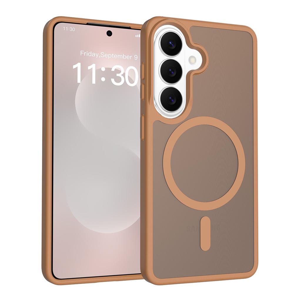 S26ultra matte magnetic mobile phone case s25edge skin feeling S24plus anti-drop 23 protective case wholesale