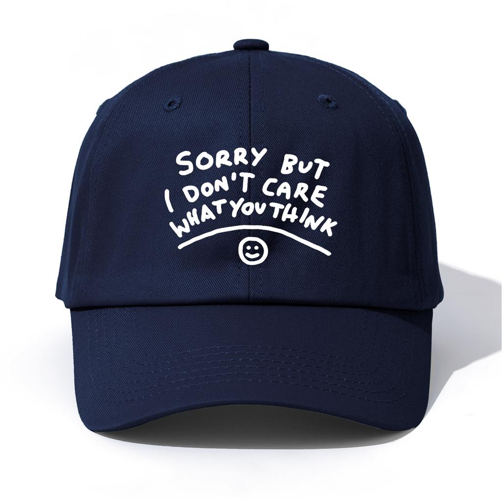 1pc Sorry Print Baseball Cap for Adults, Minimalist Retro Style Casual Soft Adjustable Dad Hat, Perfect As Gift