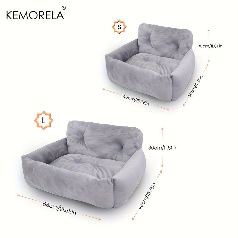 Seggiolino Auto per Gatti e Cani Piccoli Invernale Morbido Grigio Ergonomico Trasportino per Animali con Cinghie Regolabili Materiale in Poliestere Resistente