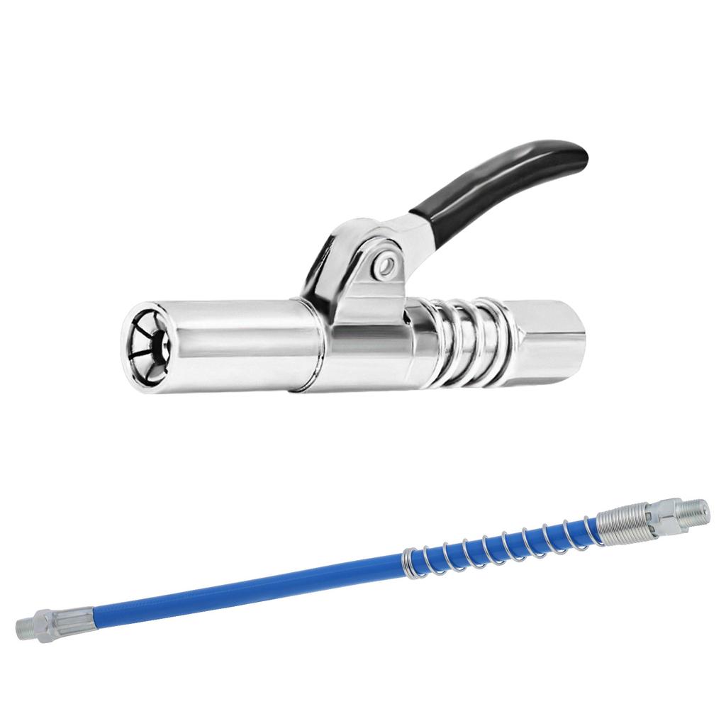 Spojka pro mazací pistole 10000 PSI s rychloupínacím mechanismem a hadicí 11,8 palce pro standardní mazací pistole s 1/8" NPT
