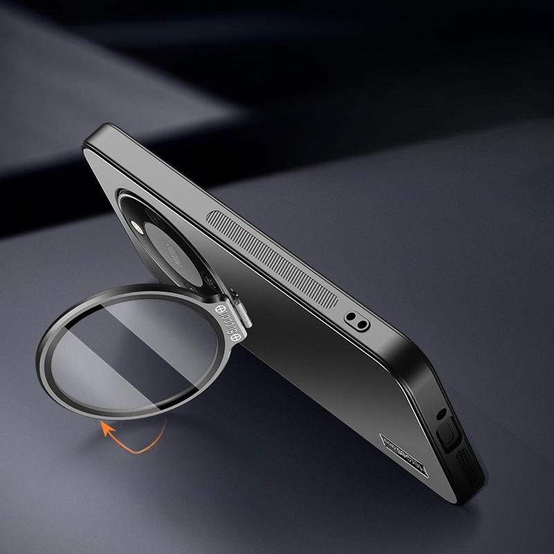 Metal Camera Lens Holder Case For Honor X70 Pro Max X9D Shockproof Matte invisible Kickstand Back Cover Hard Protection Shell