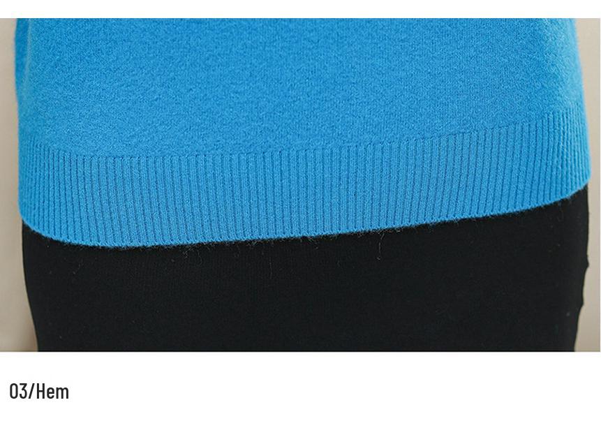 Premium Cashmere High Neck Warm Base Layer for Middle-aged and Elderly Women - Versatile Plus Size Top