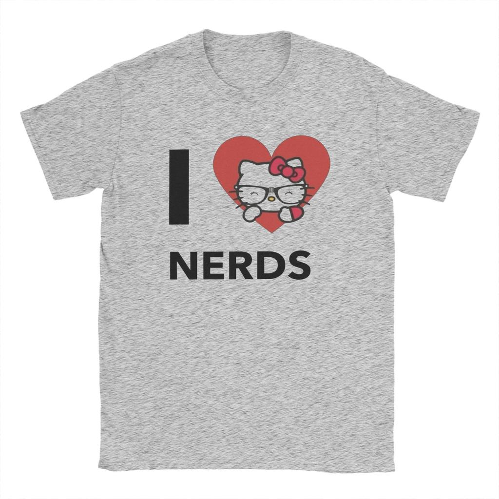Men's I LOVE NERDS T-Shirts  Cotton Tees Summer Vintage Short Sleeve T Shirt O Neck Popular Pattern Tee Shirt New Arrival